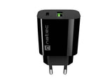 SIENINIS Natec Ribera 20W Dual Port Wall Charger - USB-A & USB-C - Black