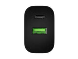 SIENINIS Natec Ribera 20W Dual Port Wall Charger - USB-A & USB-C - Black