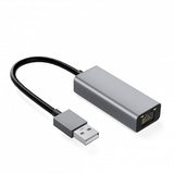 Adapter Aluminum USB-A to RJ45 Gigabit Ethernet (10/100/1000 Mbps)
