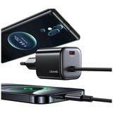 Charger 20W GaN Fast Charger with Cable - Black