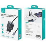 Charger 20W GaN Fast Charger with Cable - Black