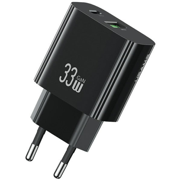 Charger T65 33W Dual Port Fast Charging Adapter (1xUSB-C, 1xUSB-A)