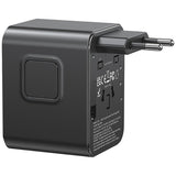 Travel Universal Power Adapter 17W - US/AU/EU/UK Compatibility, Black