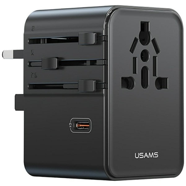 Travel 70W Universal Power Adapter - US/AU/EU/UK Black