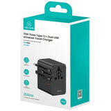 Travel 70W Universal Power Adapter - US/AU/EU/UK Black
