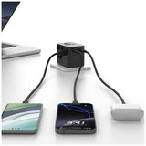 Travel Adapter - 25W Universal Power Plug (US/AU/EU/UK) - Black