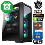 INTOP AQUA Ryzen 5 7500F 16GB 500SSD RTX5060 8GB WiFi WIN11 POWERED BY COUGAR