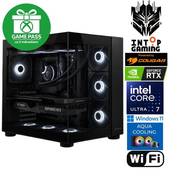 INTOP AQUA Ultra 7 270K Plus 32GB 1TB SSD RTX5070Ti 16GB WiFi WIN11 POWERED BY COUGAR