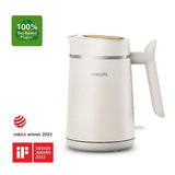 Philips Kettle - HD9365/10 Eco Conscious Edition - Electric - 2200 W - 1.7 L - 100% bioplastic - 360° rotational base - White Matt