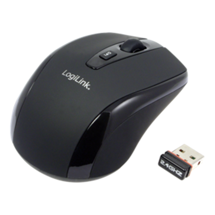 Logilink 2.4GHz Wireless Optical Mini Mouse - Black