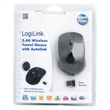 Logilink 2.4GHz Wireless Optical Mini Mouse - Black