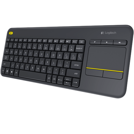 LOGITECH K400 Plus Wireless Touch Keyboard - Black (US Layout)