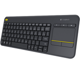LOGITECH K400 Plus Wireless Touch Keyboard - Black (US Layout)